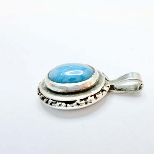 O Nordström, Sweden. Vintage Sterling Silver Bergslagen-stone Pendant