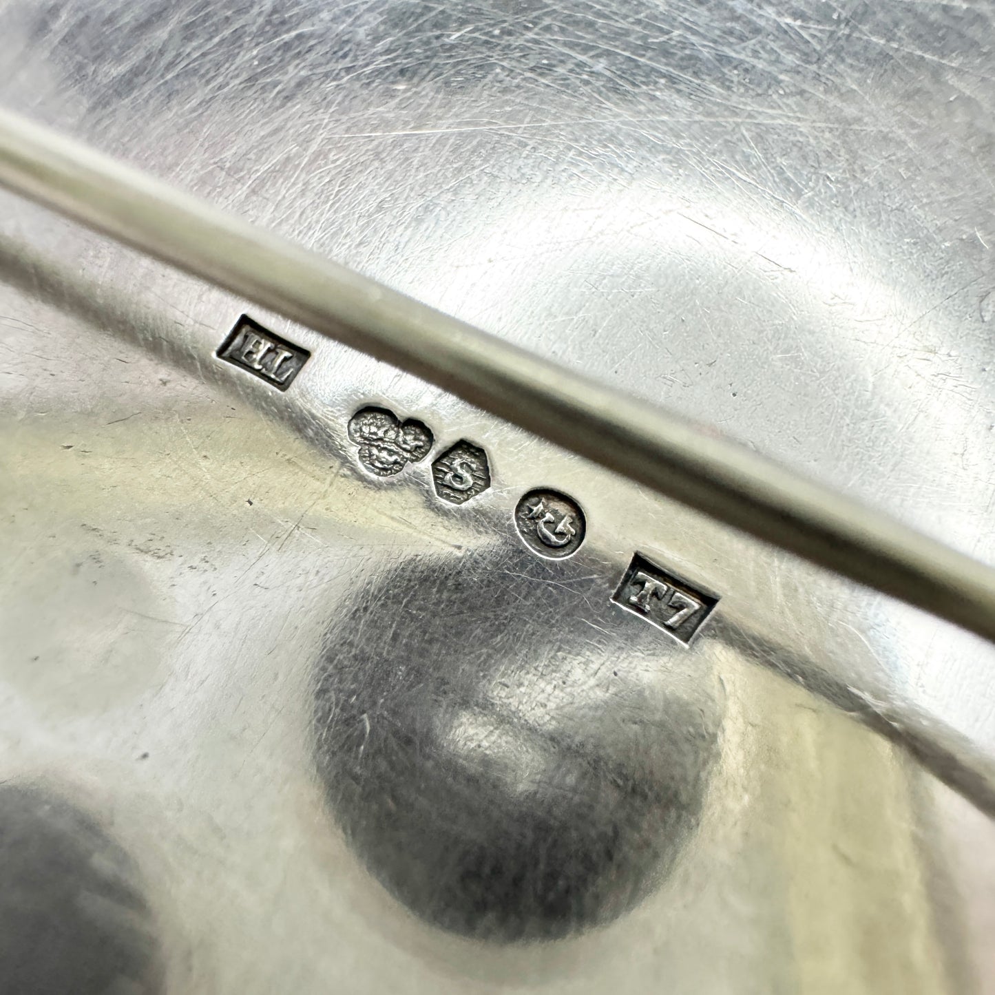 Hugo Lundstedt, Sweden 1921. Antique Arts & Crafts Silver Enamel Brooch.