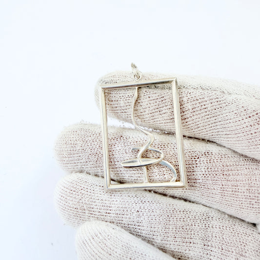 Sporrong, Sweden 1976. Vintage Sterling Silver Pendant.