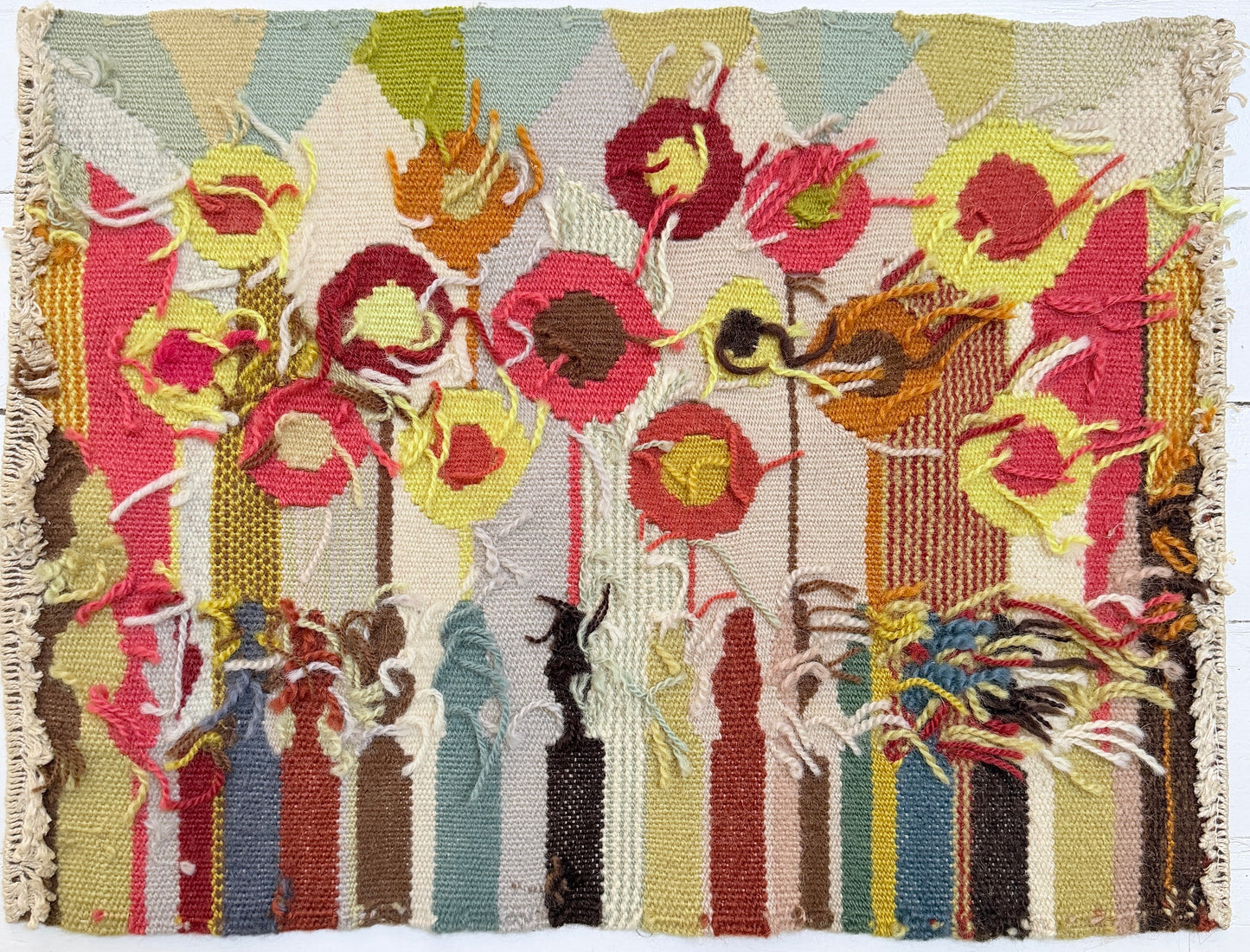 Sweden, ca 1960s Vintage Mid-century Flemish Tapestry Wall Hanging Art