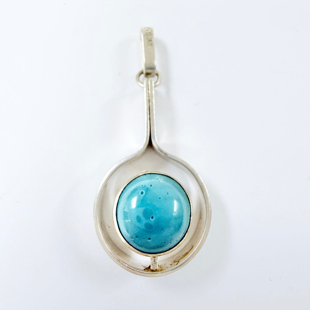 Victor Janson, Sweden 1975. Vintage Sterling Silver Bergslagen-stone Pendant.