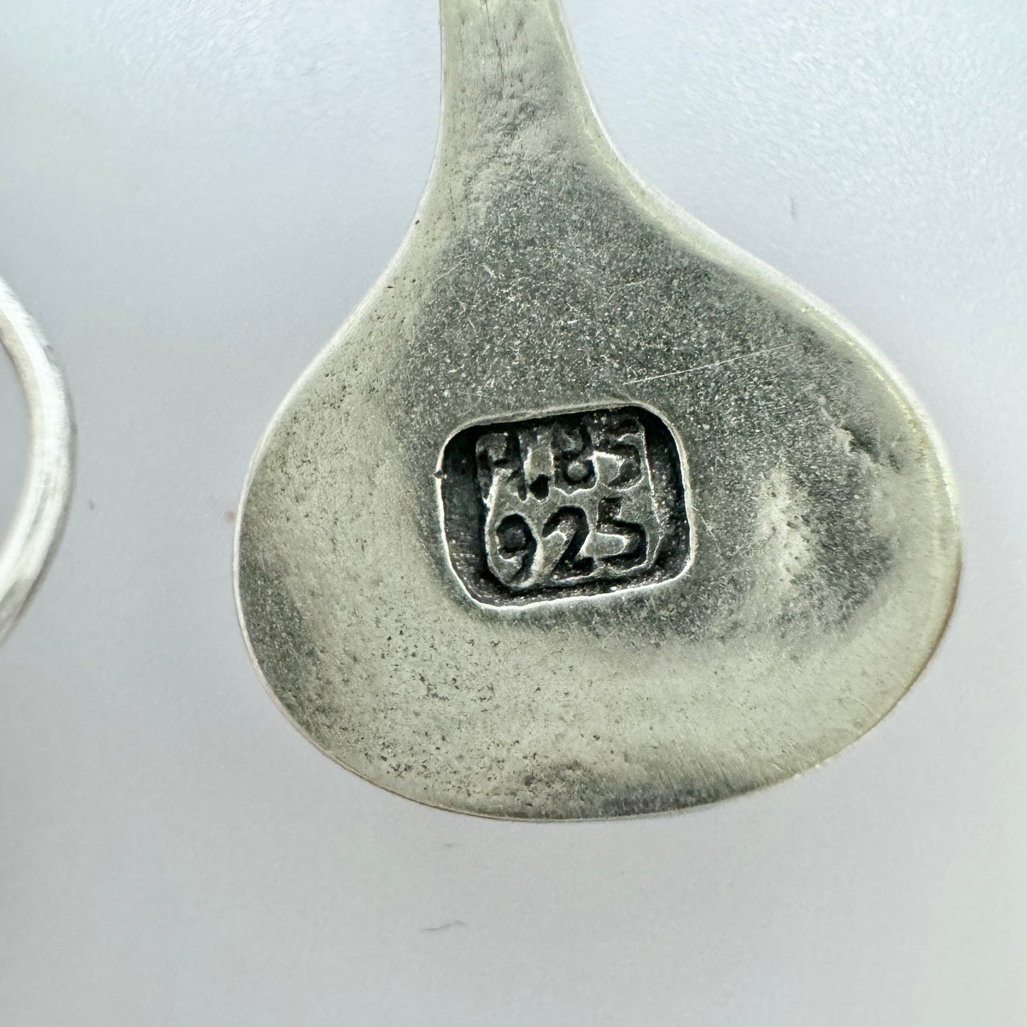 Sterling Silver Angel Skin Coral Earrings. Vintage or Pre-owned.