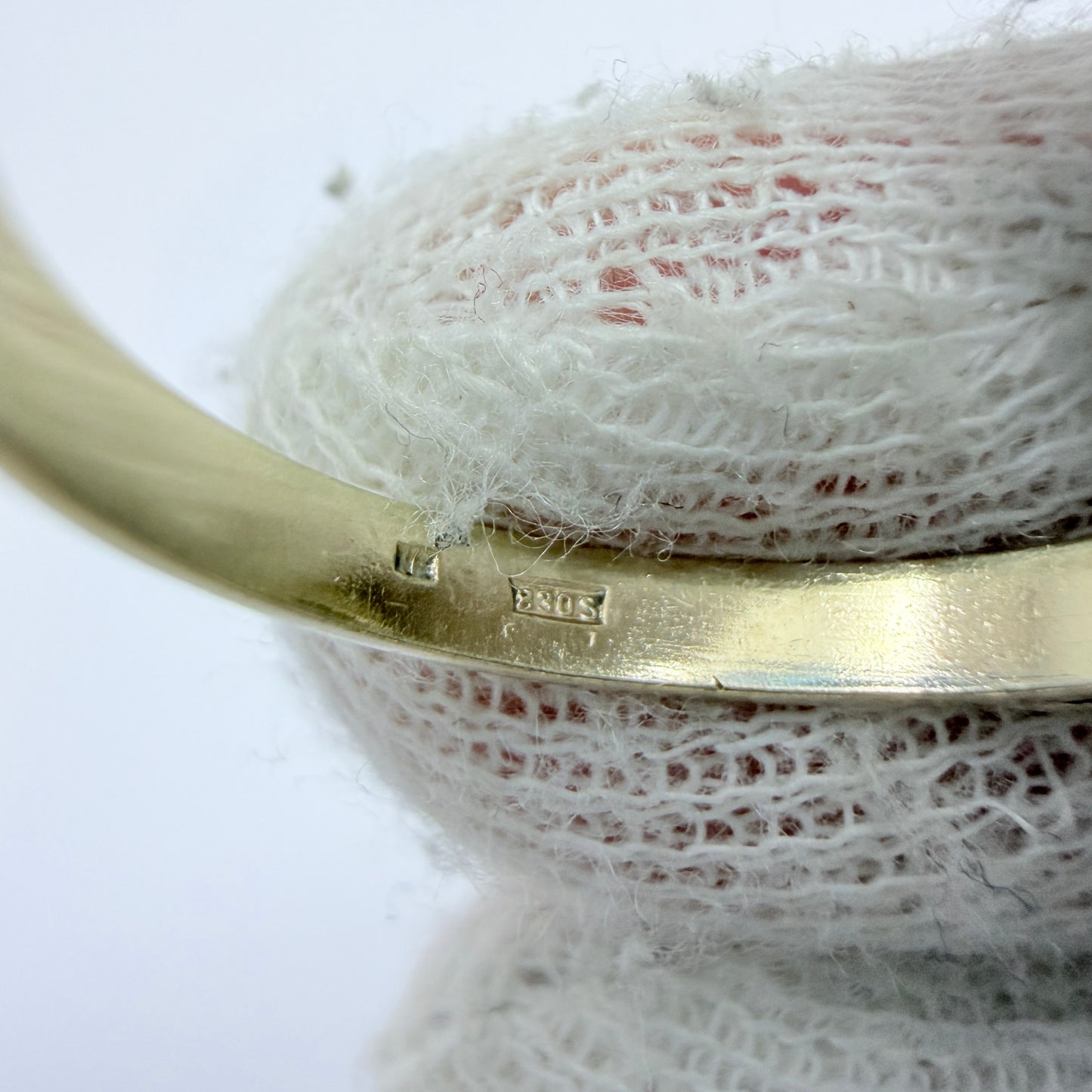 Vintage Gilt Solid Silver Garnet Cluster Ring.