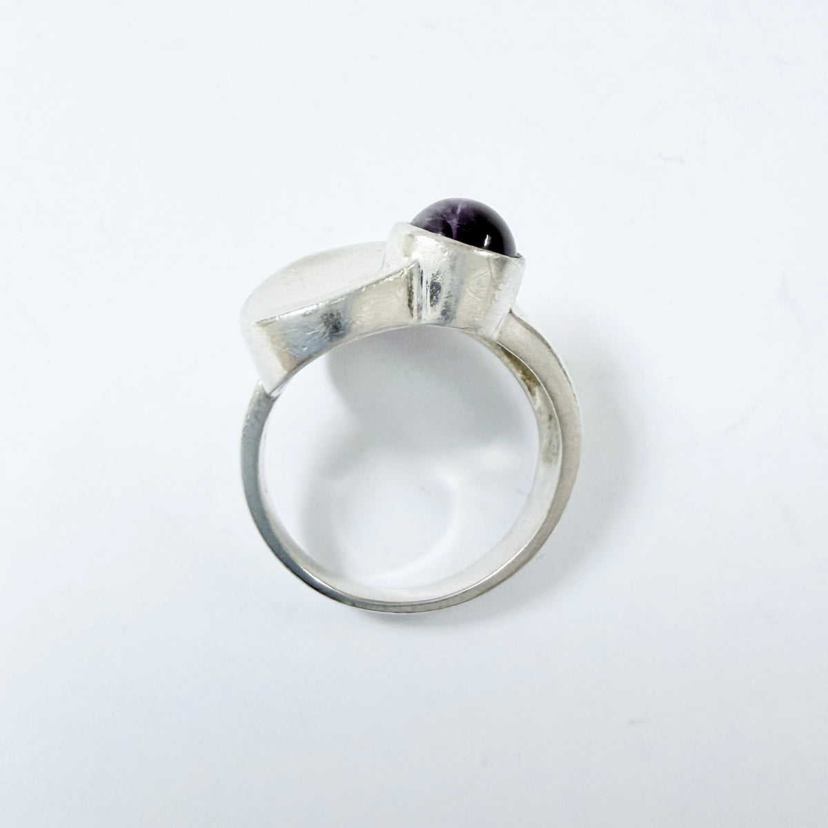 Vintage 1950-60s. Sterling Silver Amethyst Ring.