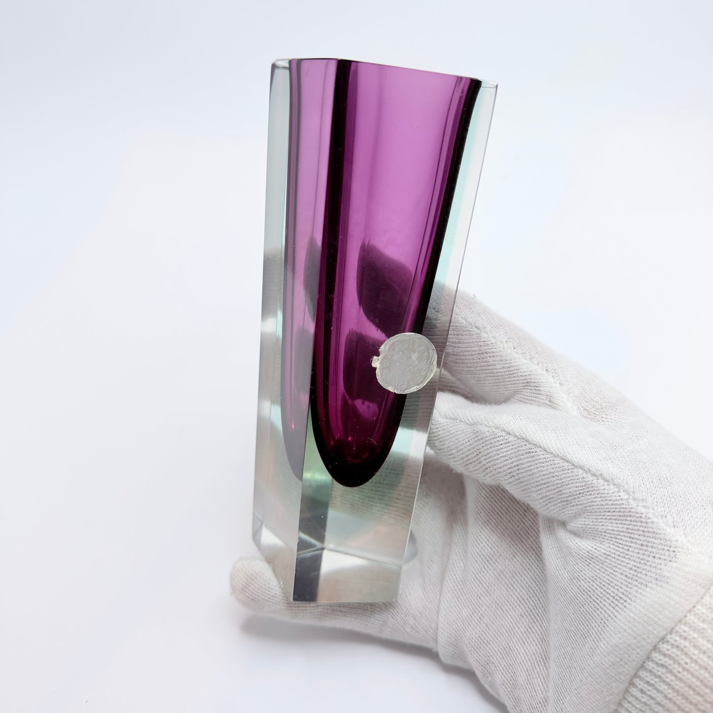 Attr. Flavio Poli, Murano Italy ca 1950s. Vintage Sommerso Glass Vase.