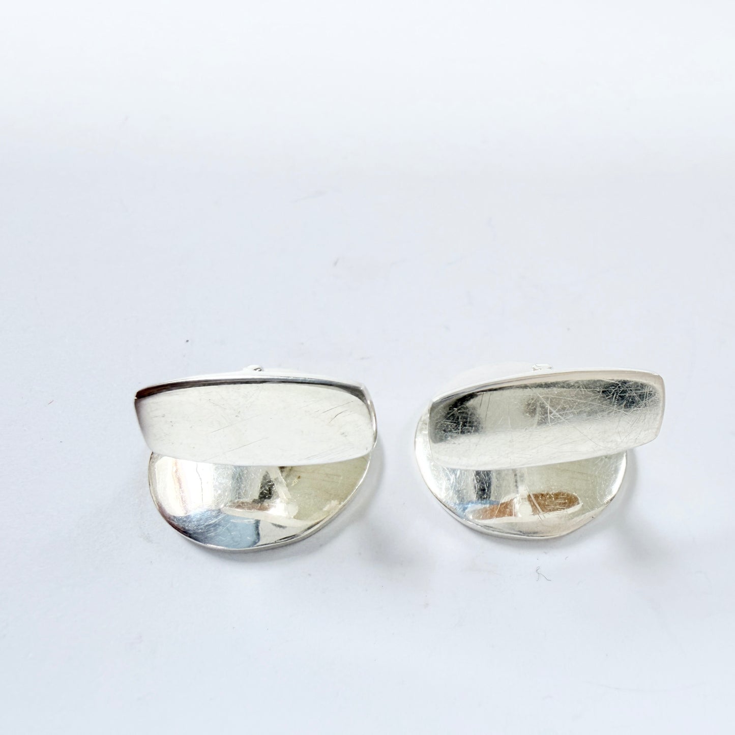 Owe Johansson, Sweden 1973. Vintage Sterling Silver "Swedish Hallmarks" Cufflinks