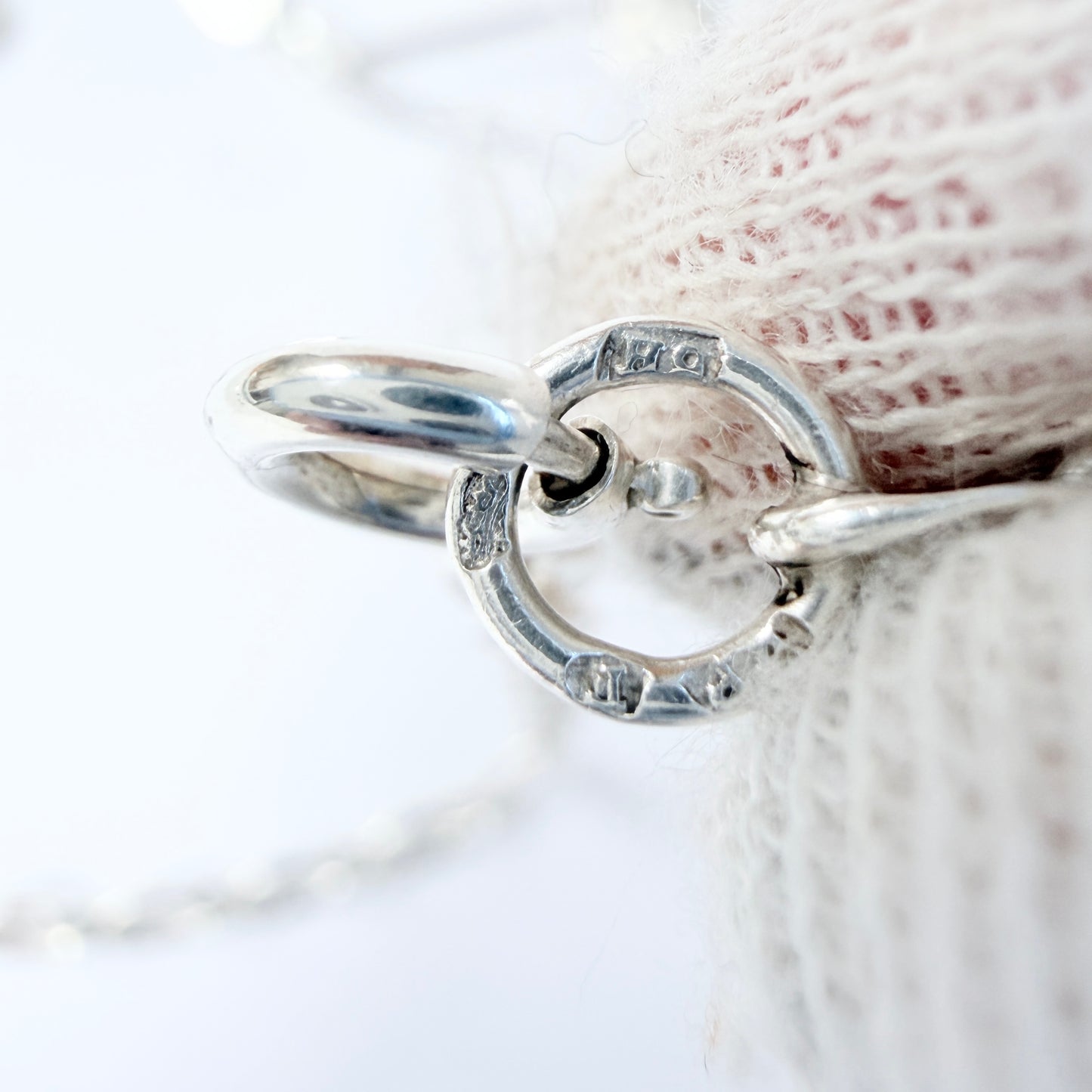 Alton, Sweden 1958. Vintage Sterling Silver Paste Stone Necklace.