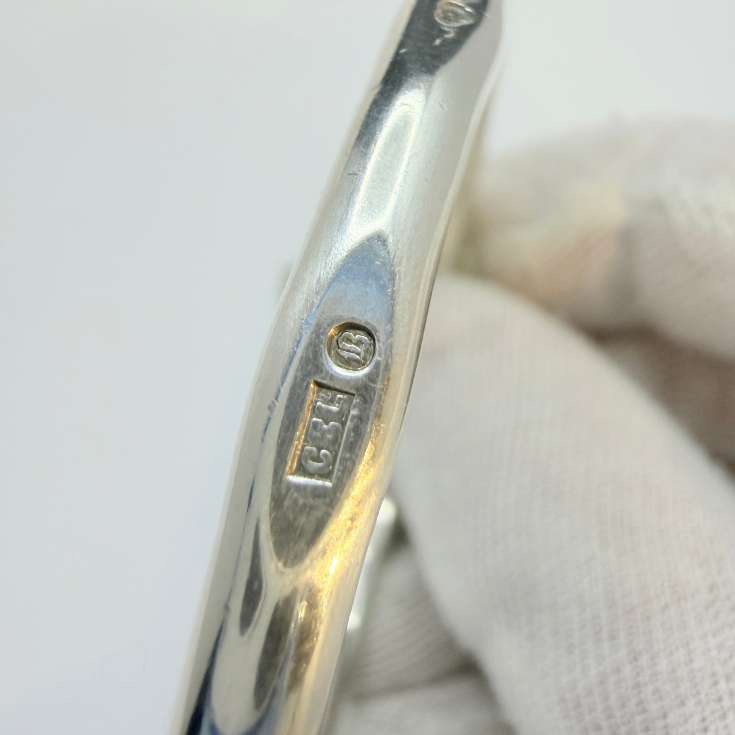 Karl-Erik Lindholm, Sweden 1972. Chunky Vintage Sterling Silver Bangle Bracelet.