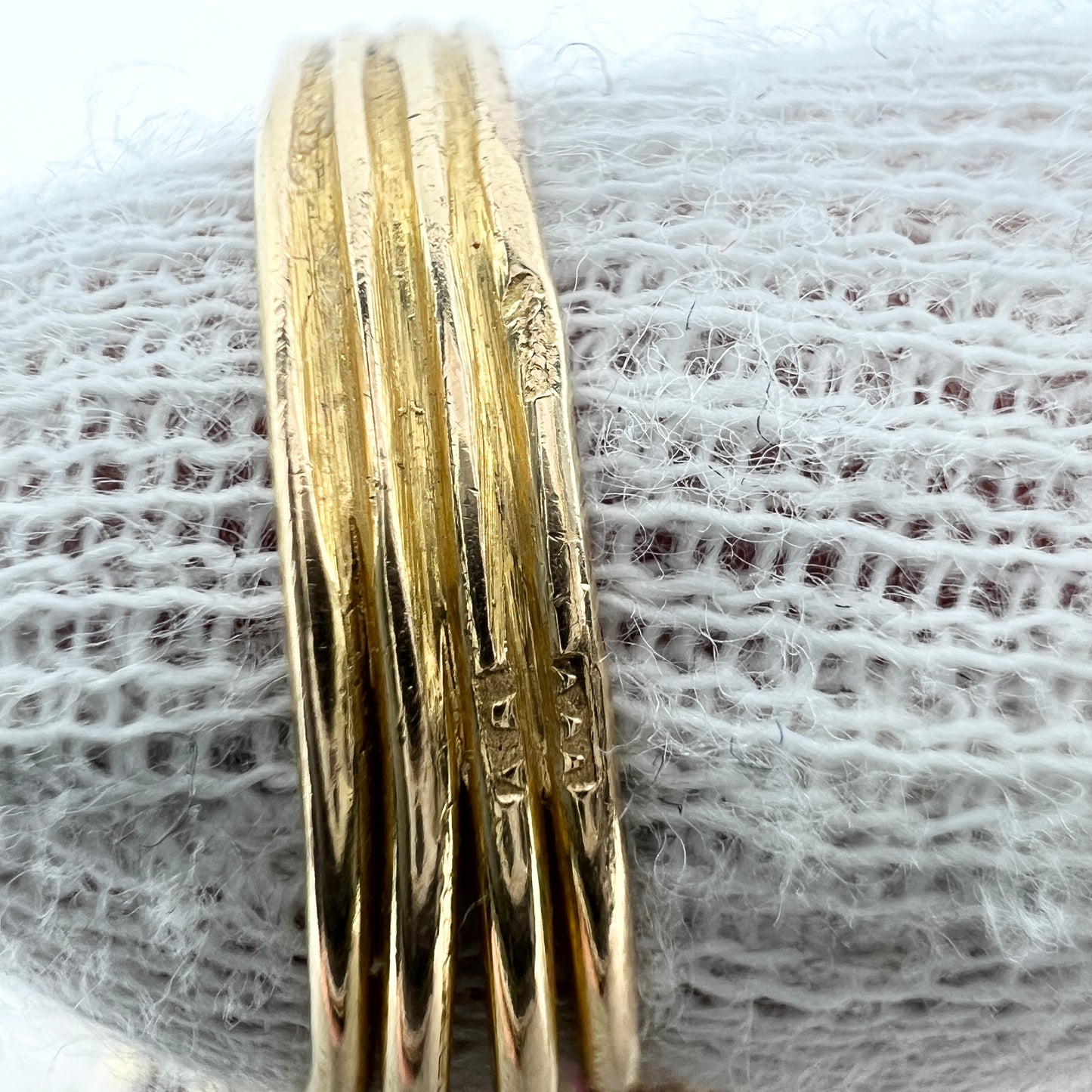 Vintage 14k Gold Synthetic Pink Sapphire Ring. Possibly Lebanon.