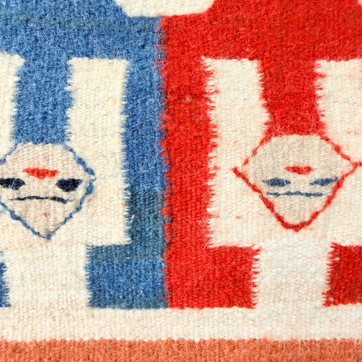 Tunisia. Vintage 1960-70s Wool Tapestry Wall Art.