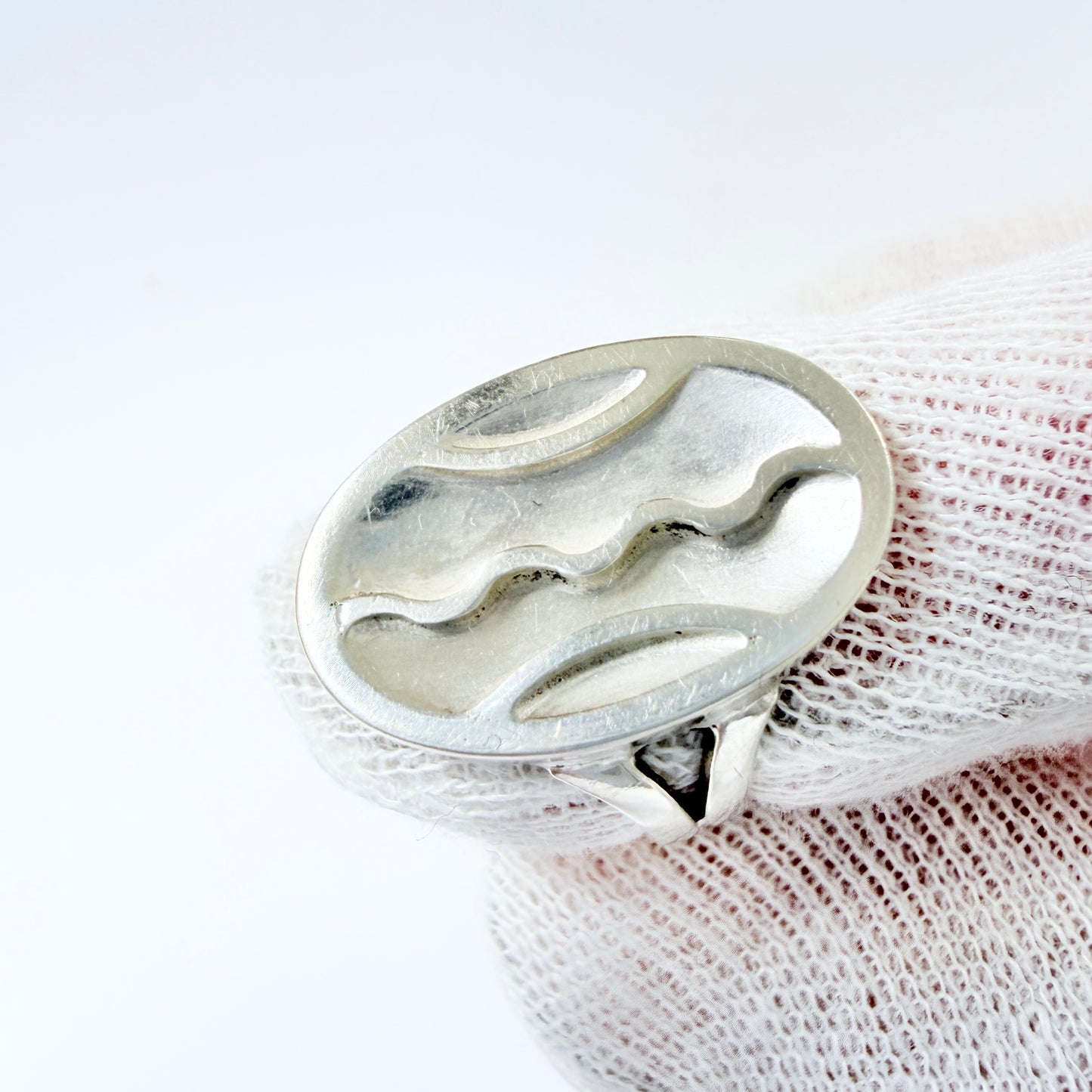 Denmark ca 1950. Vintage Solid Silver Ring.