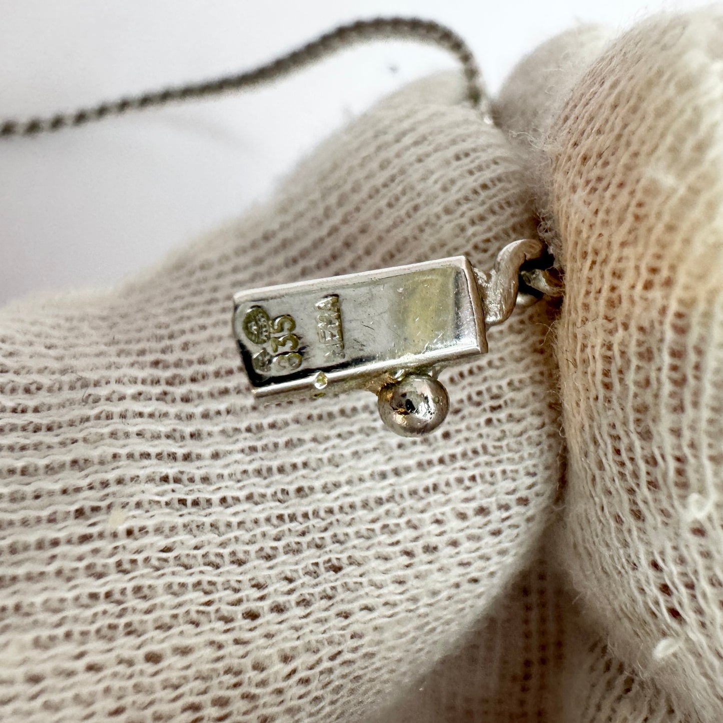 Vintage Sterling Silver Necklace. Prob Italy.