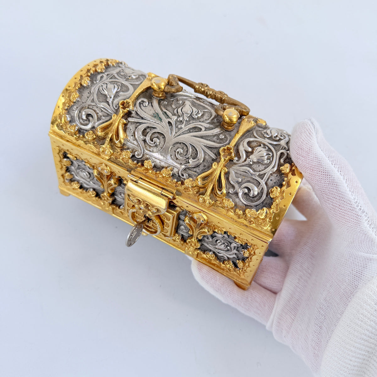 Erhard & Söhne, Germany. Art Nouveau Jugendstil Jewelry Box Casket