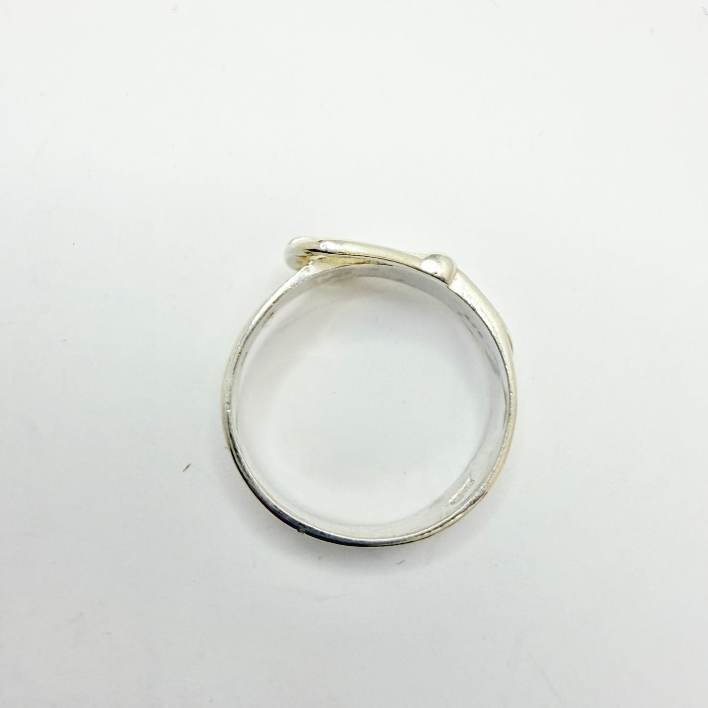 Vintage Sterling Silver Buckle Ring.