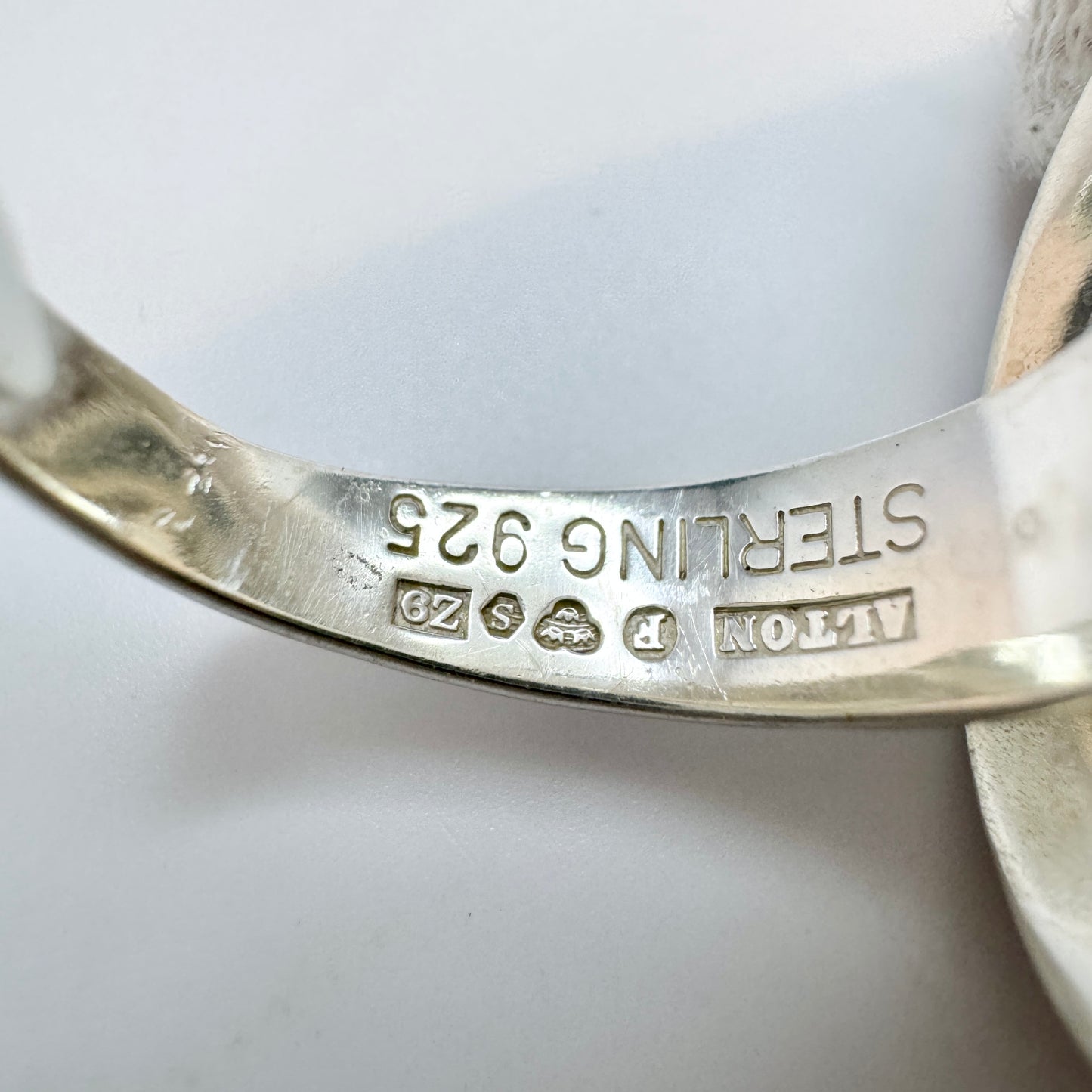 Alton, Sweden 1974. Bold Vintage Sterling Silver Rock Crystal Ring.