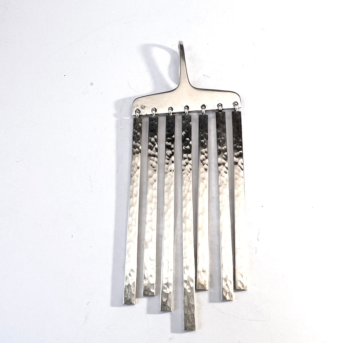 Bent Gabrielsen for Hans Hansen Denmark 1960s Large Sterling Silver Pendant.
