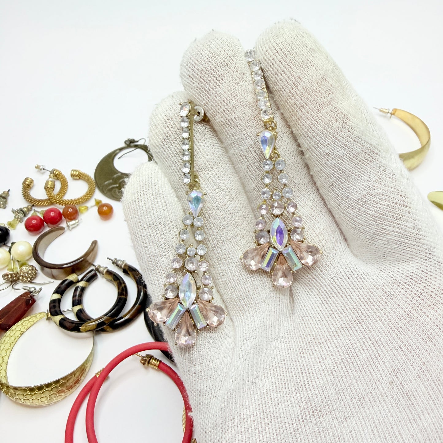 Vintage Costume Jewelry Earrings for Pierced Ears. Job-lot