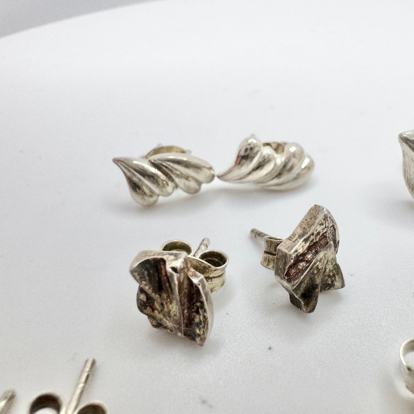 Lot. Vintage Solid Silver Earrings. 6 pairs.