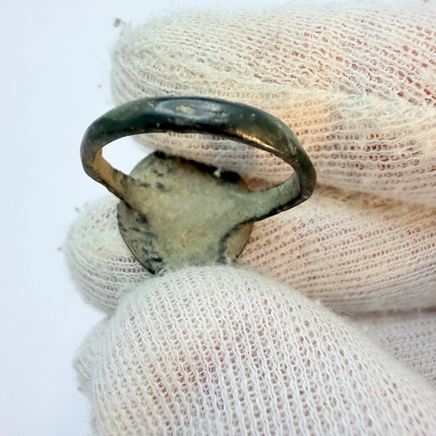 Antique Ancient Bronze Signet Ring.