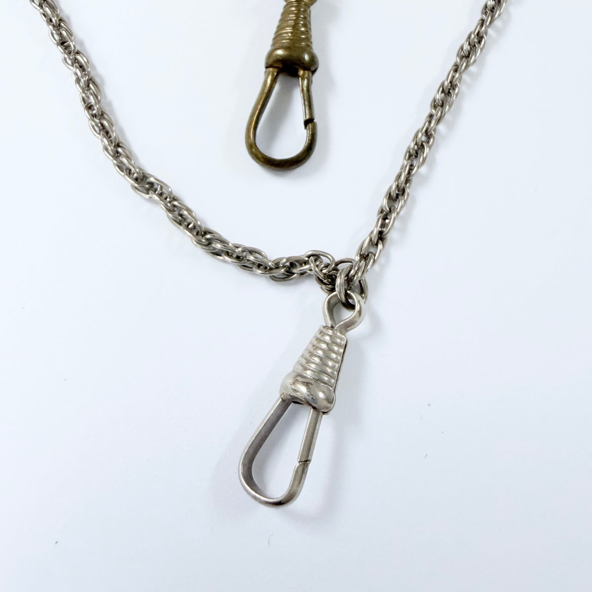 3 Vintage / Antique Metal Watch Chains.