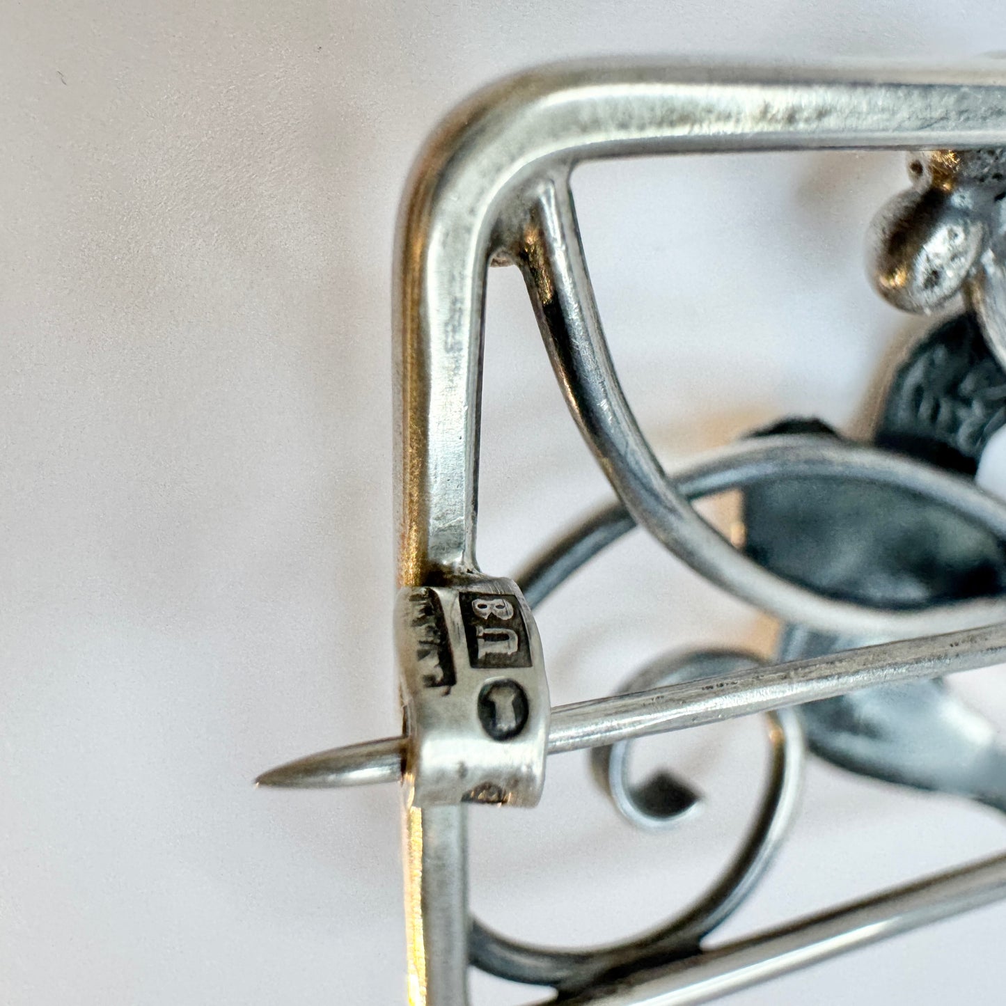 Sweden 1946. Large Vintage Solid Silver WW2 Peace Dove Brooch.