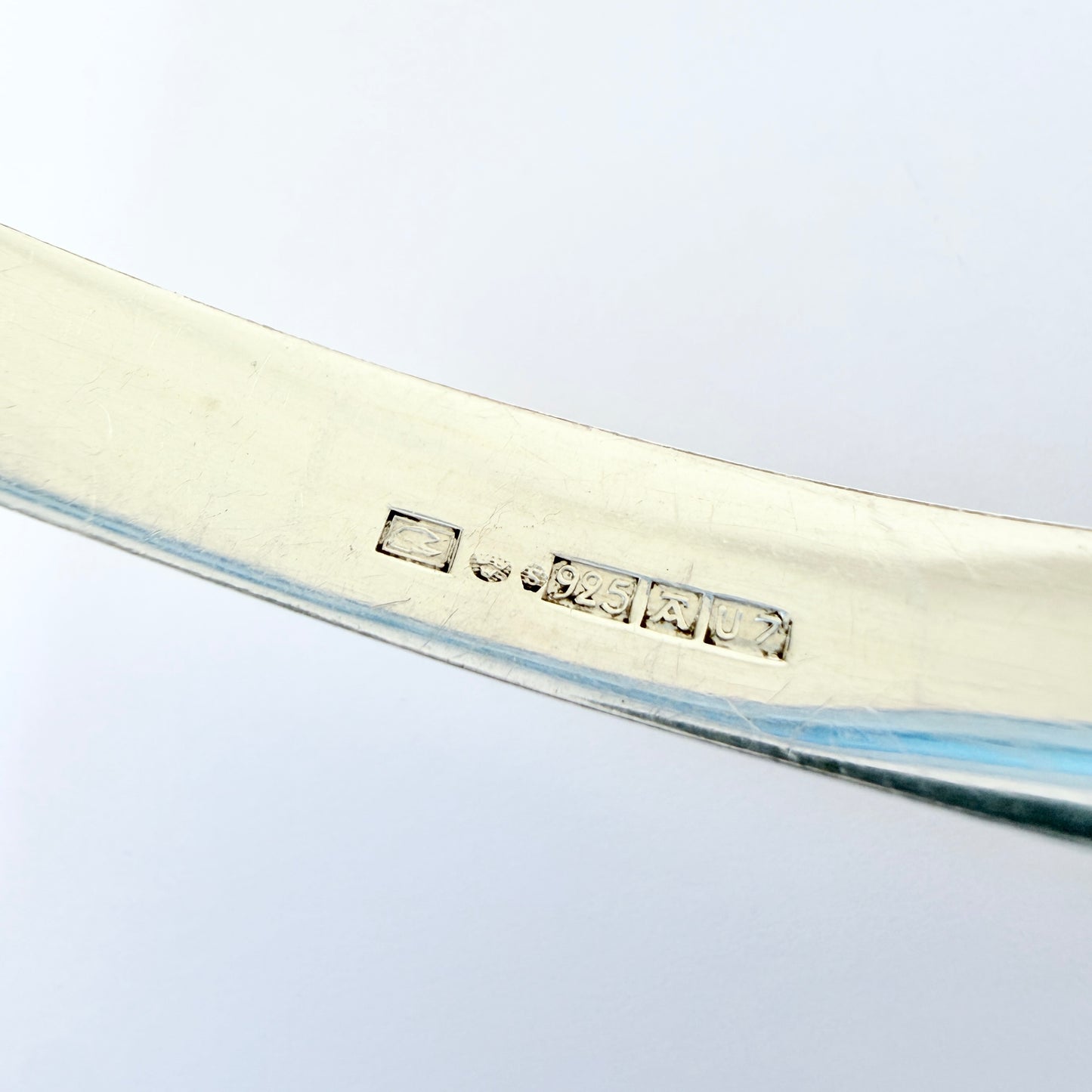 Salovaara, Finland 1973. Vintage Sold Silver Rock Crystal Hinged Bangle Bracelet