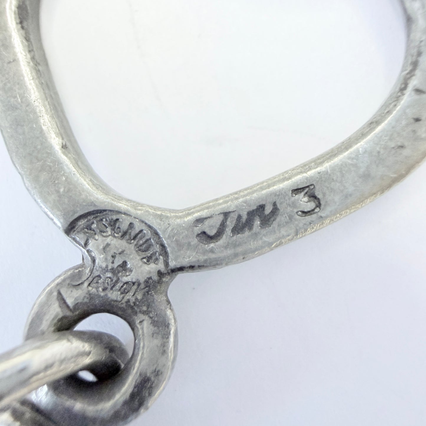 Lysgaard Design, Denmark. Bold Vintage 1970s Pewter Bracelet.
