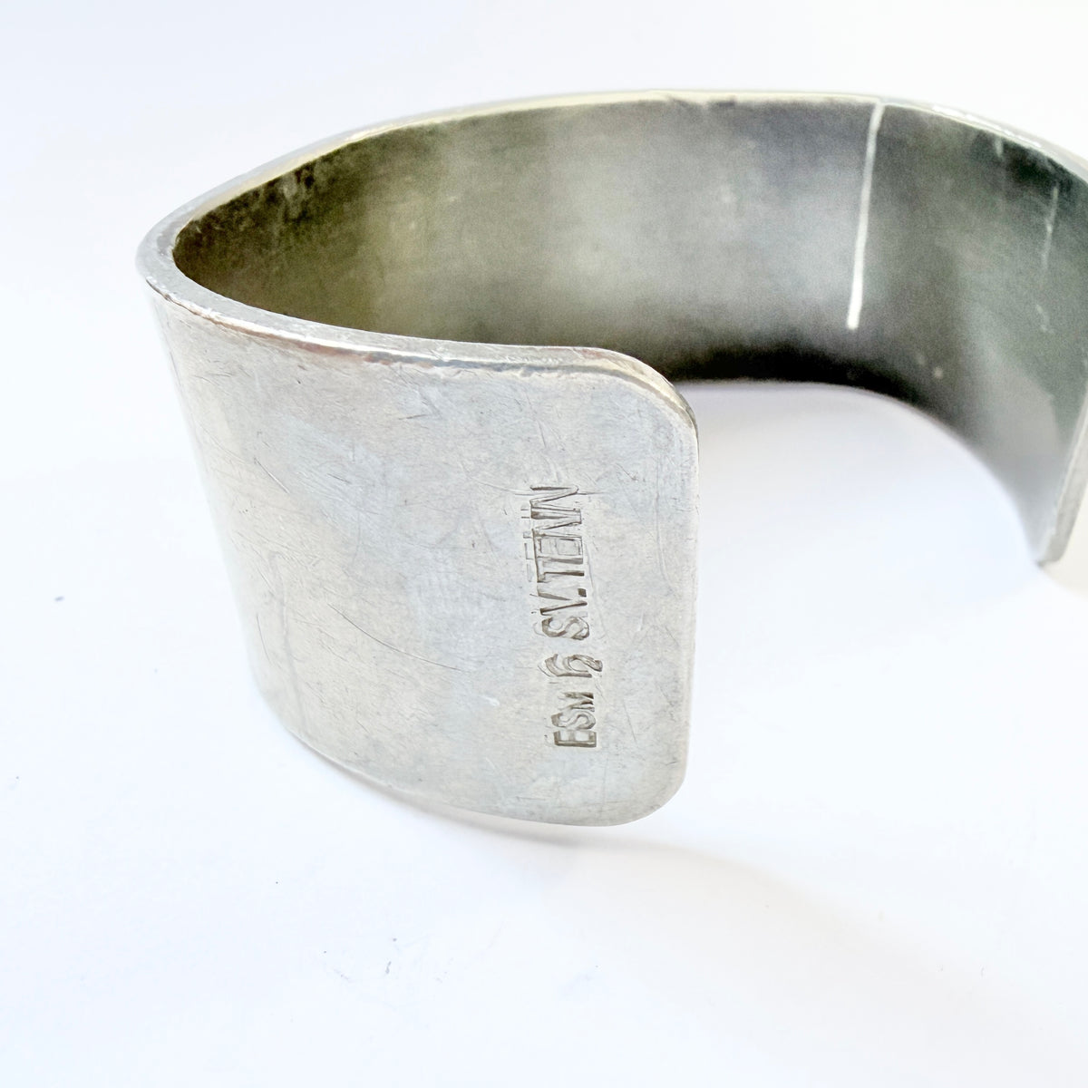 Svedboms, Sweden 1960-70s. Chunky Vintage Pewter Cuff Bracelet.