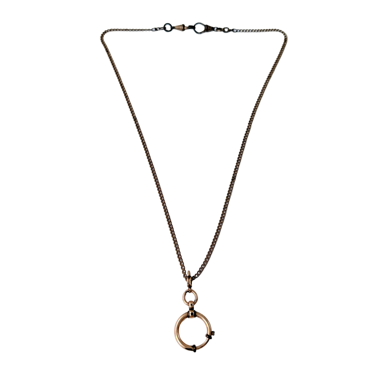 Antique Gold Doublé Watch Chain in Necklace Length.