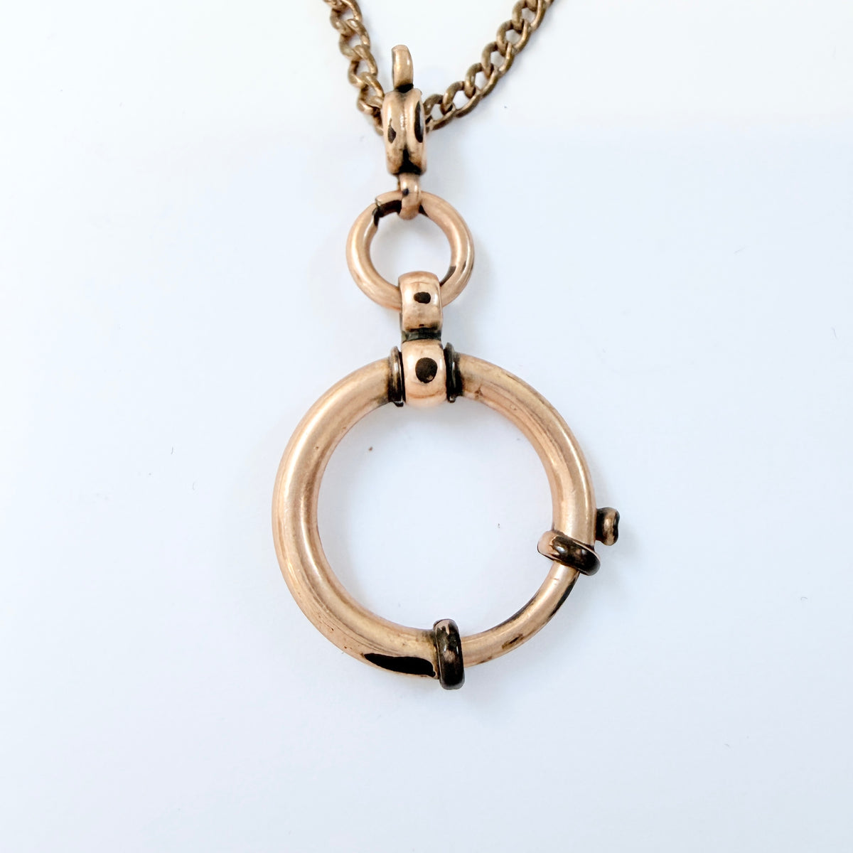 Antique Gold Doublé Watch Chain in Necklace Length.