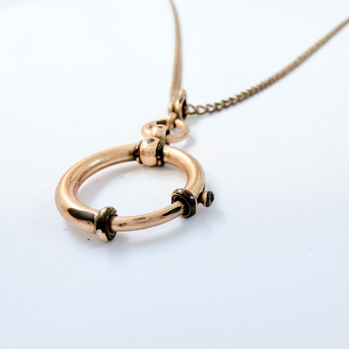 Antique Gold Doublé Watch Chain in Necklace Length.