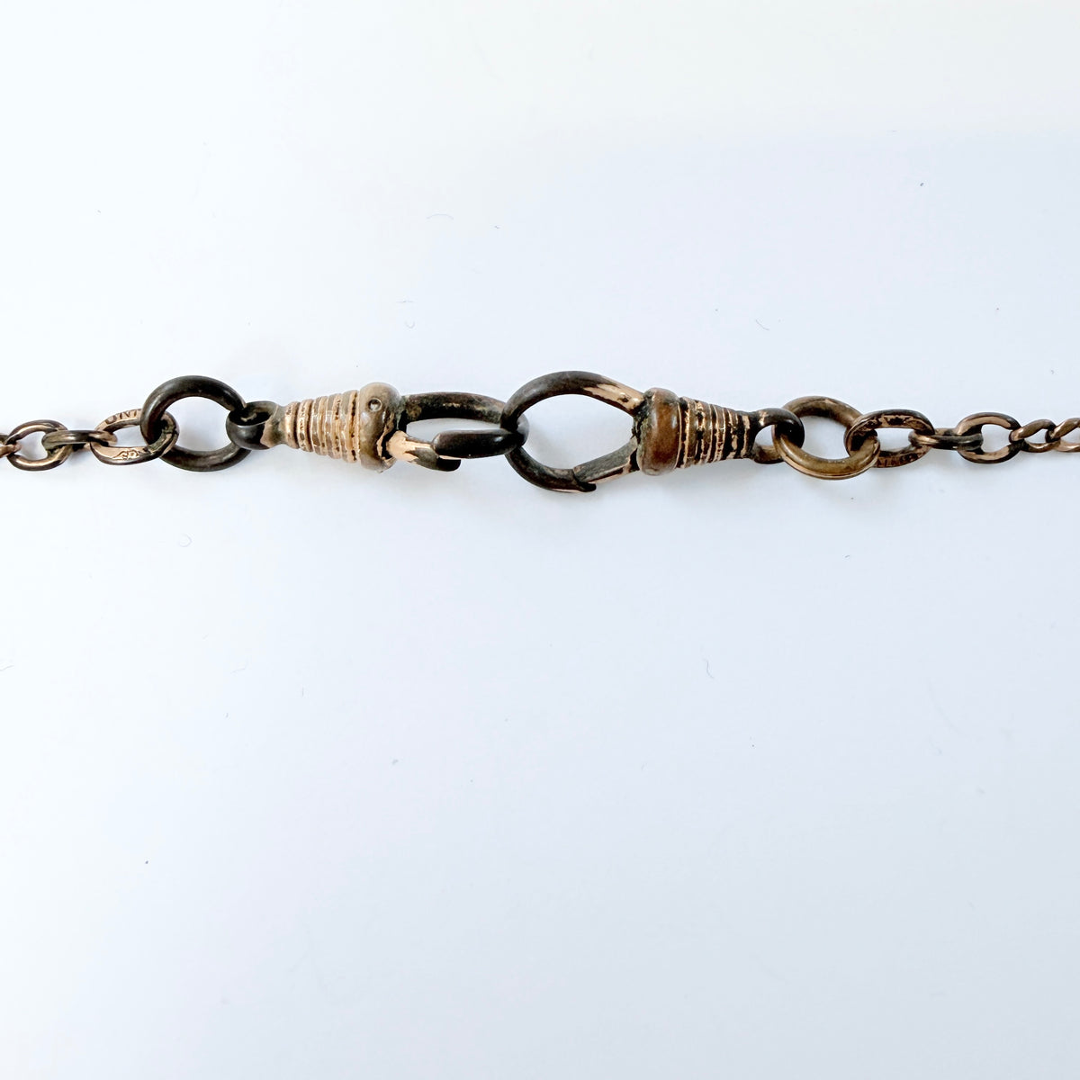 Antique Gold Doublé Watch Chain in Necklace Length.