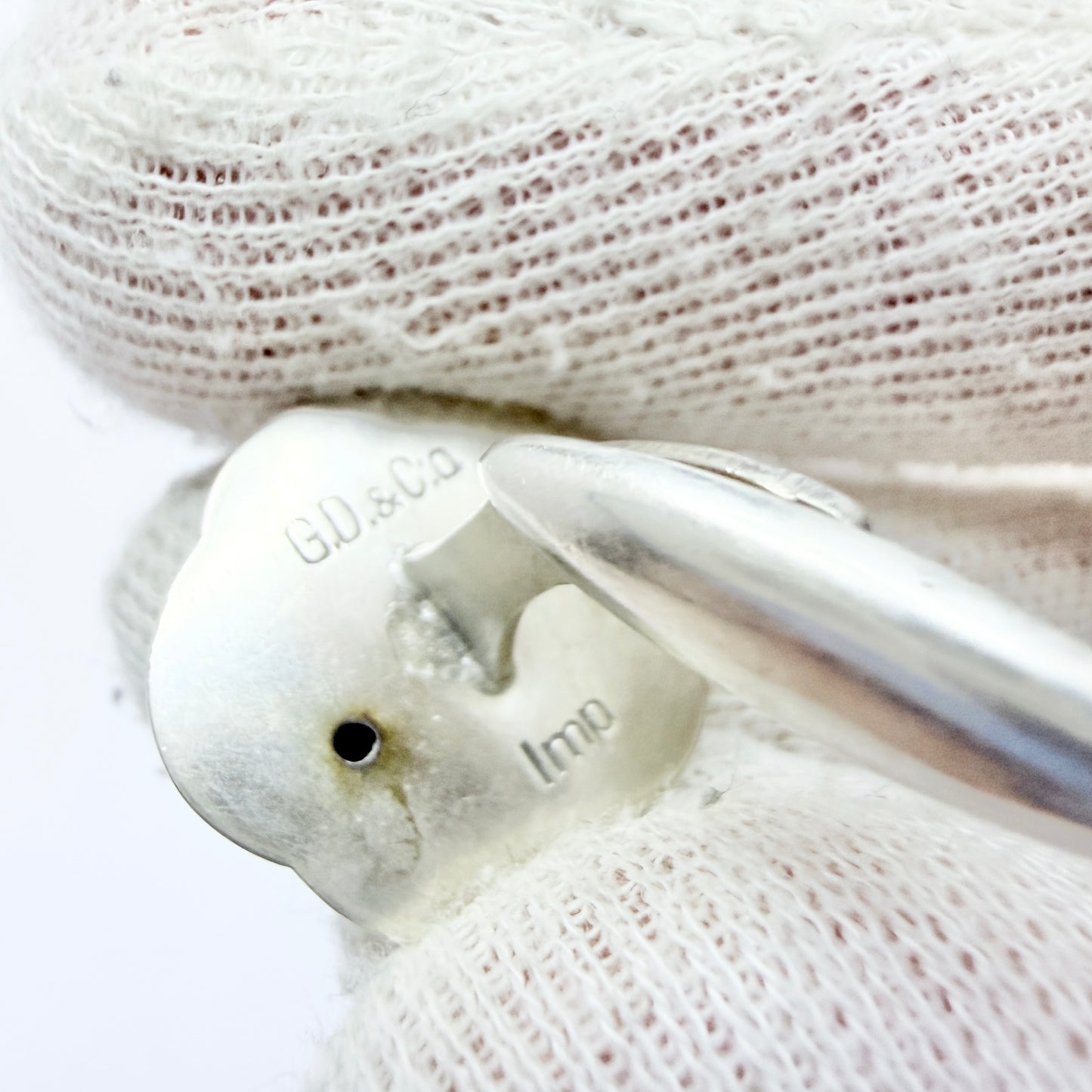 Ferdinand Svinth, Denmark 1920s. Vintage Skønvirke Silver Paste Cufflinks.