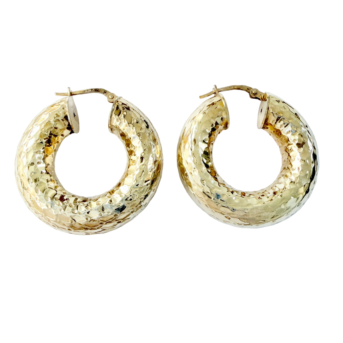 Arezzo, Italy. Large Sterling Silver Earrings.