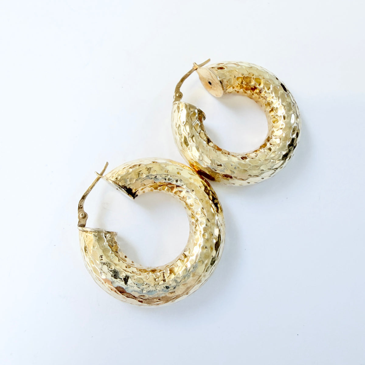 Arezzo, Italy. Large Sterling Silver Earrings.