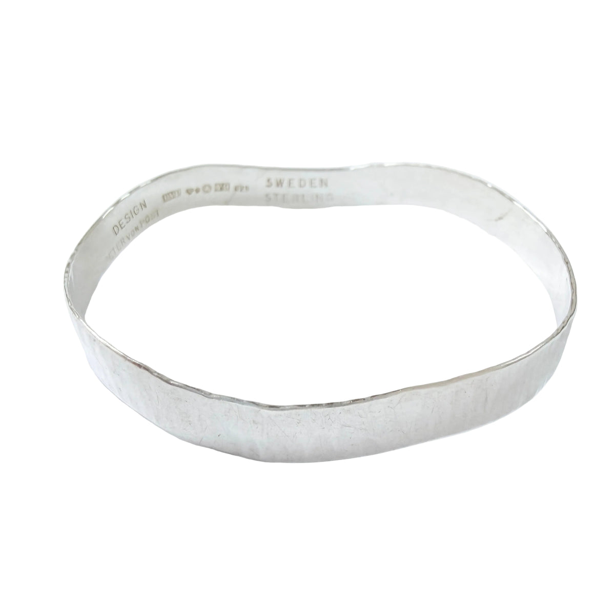 Peter von Post, Sweden 1973. Vintage Sterling Silver Bangle Bracelet.