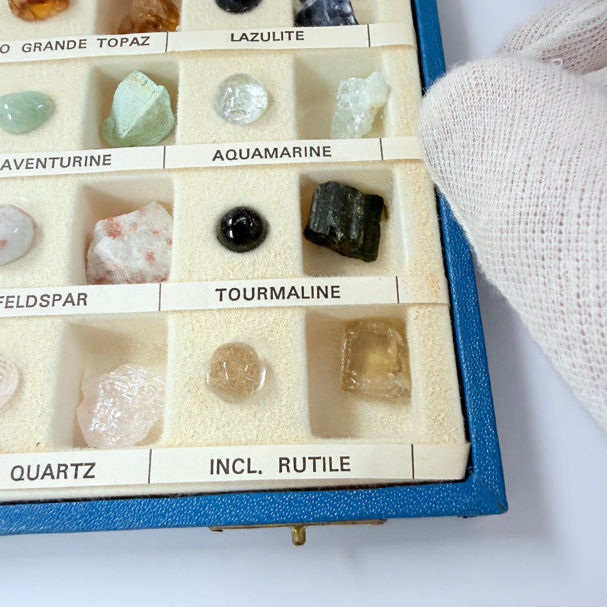 Brasil. Vintage Gemstone Sample Box.