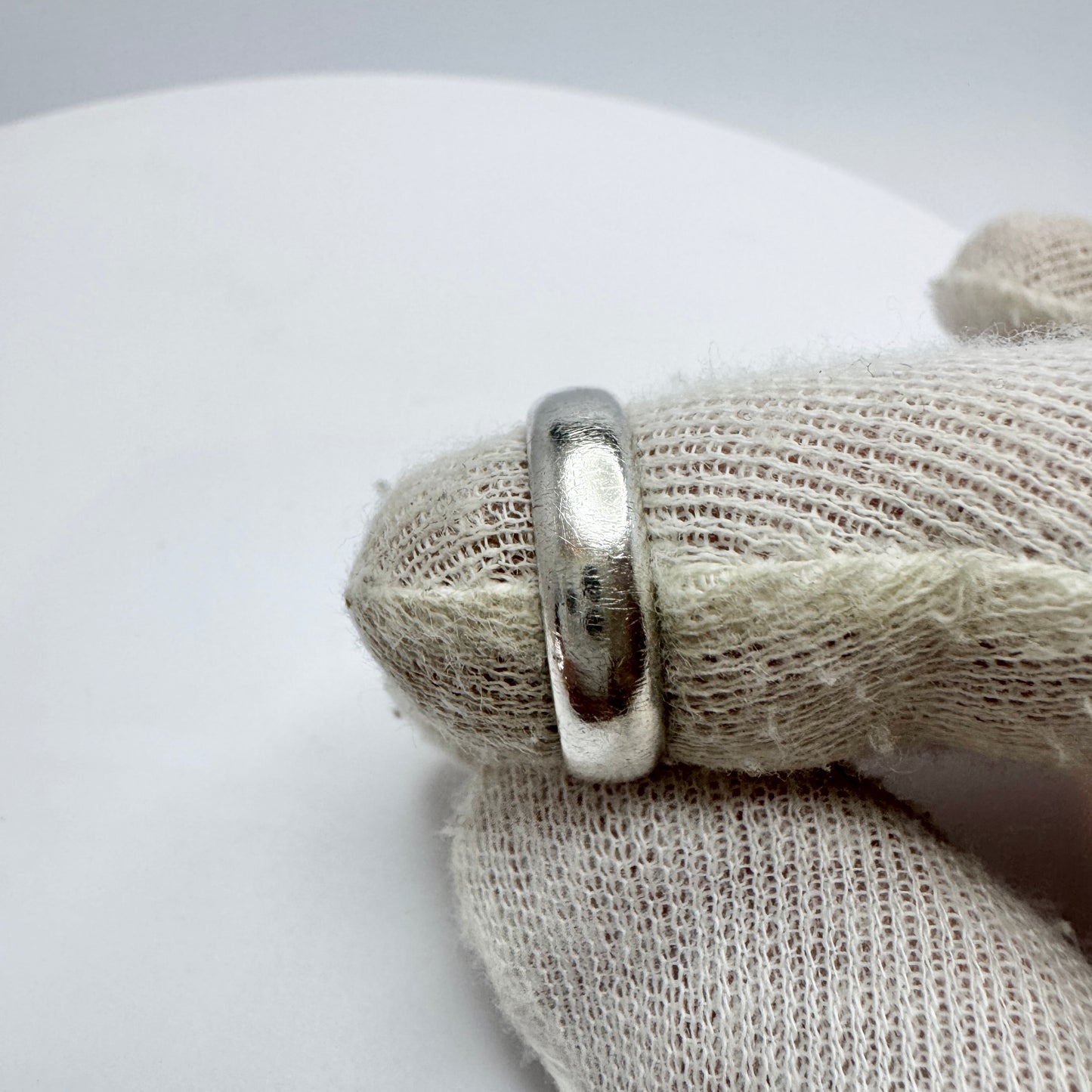 Sweden 1889. Antique Solid Silver Engagement Ring.