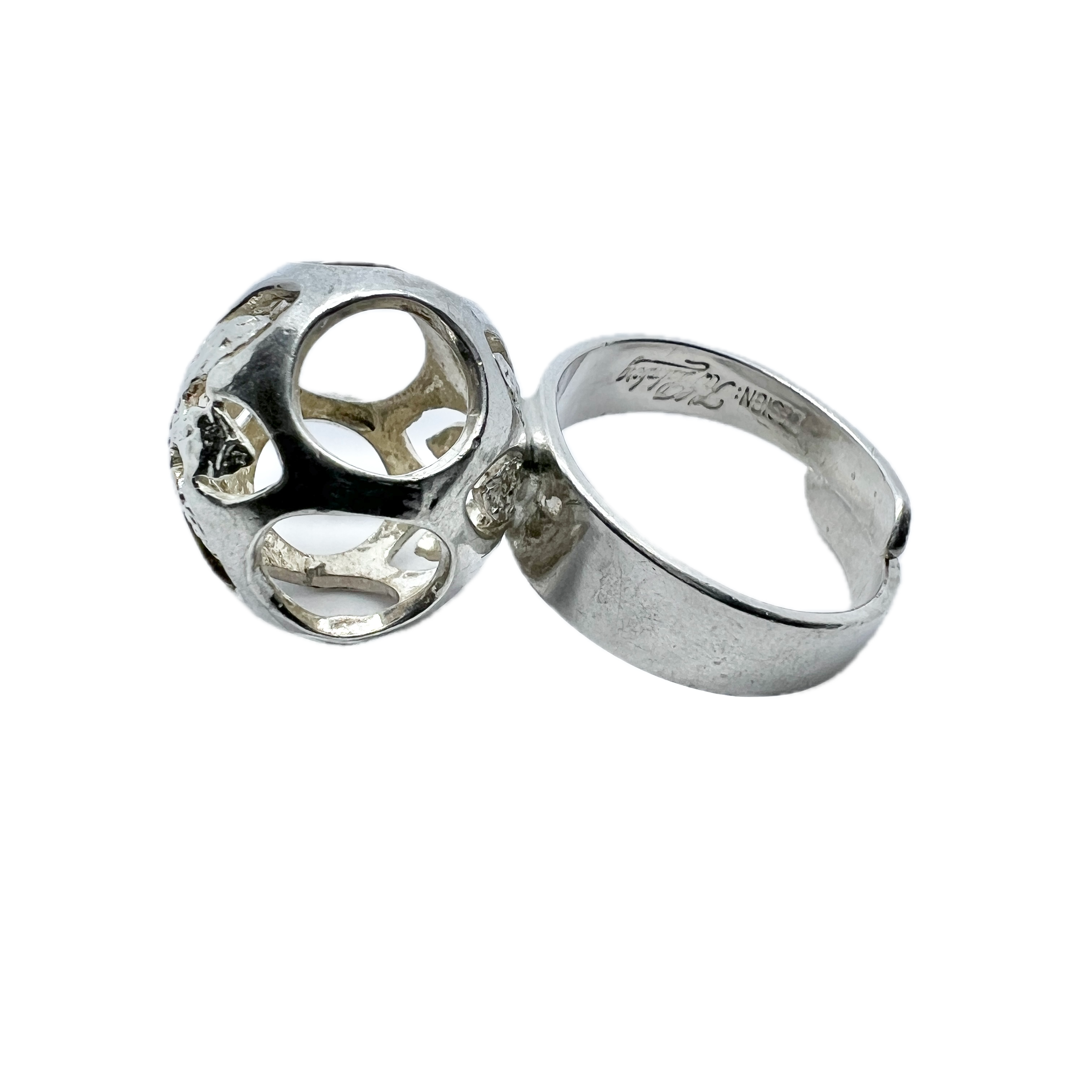 KE Palmberg for ALTON Sweden 1974 Vintage Sterling Silver Sphere 
