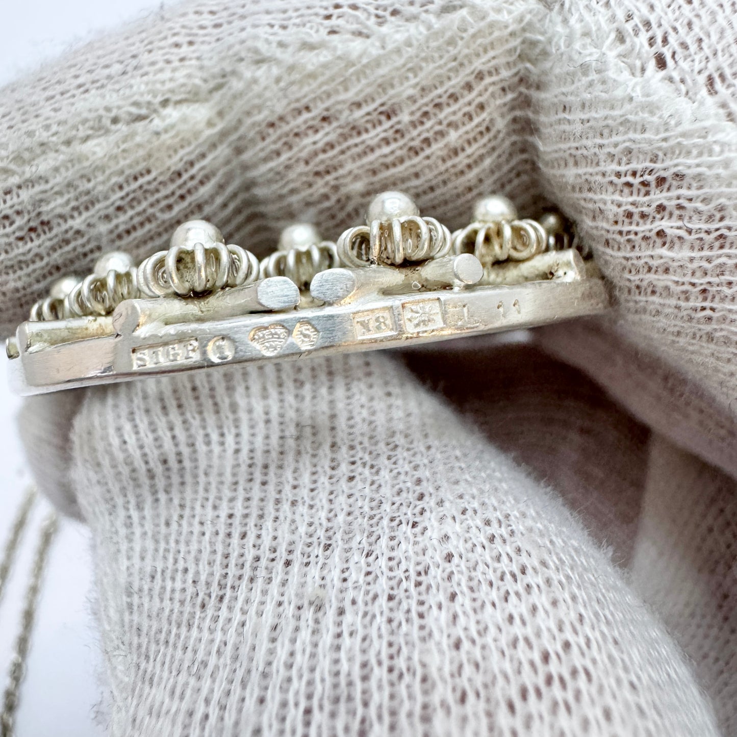 Sigurd Persson, Sweden 1949. Vintage Sterling Silver Pendant Necklace.