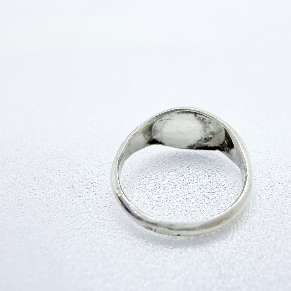 Sweden, early 1900s. Antique Solid Silver Memory Ring