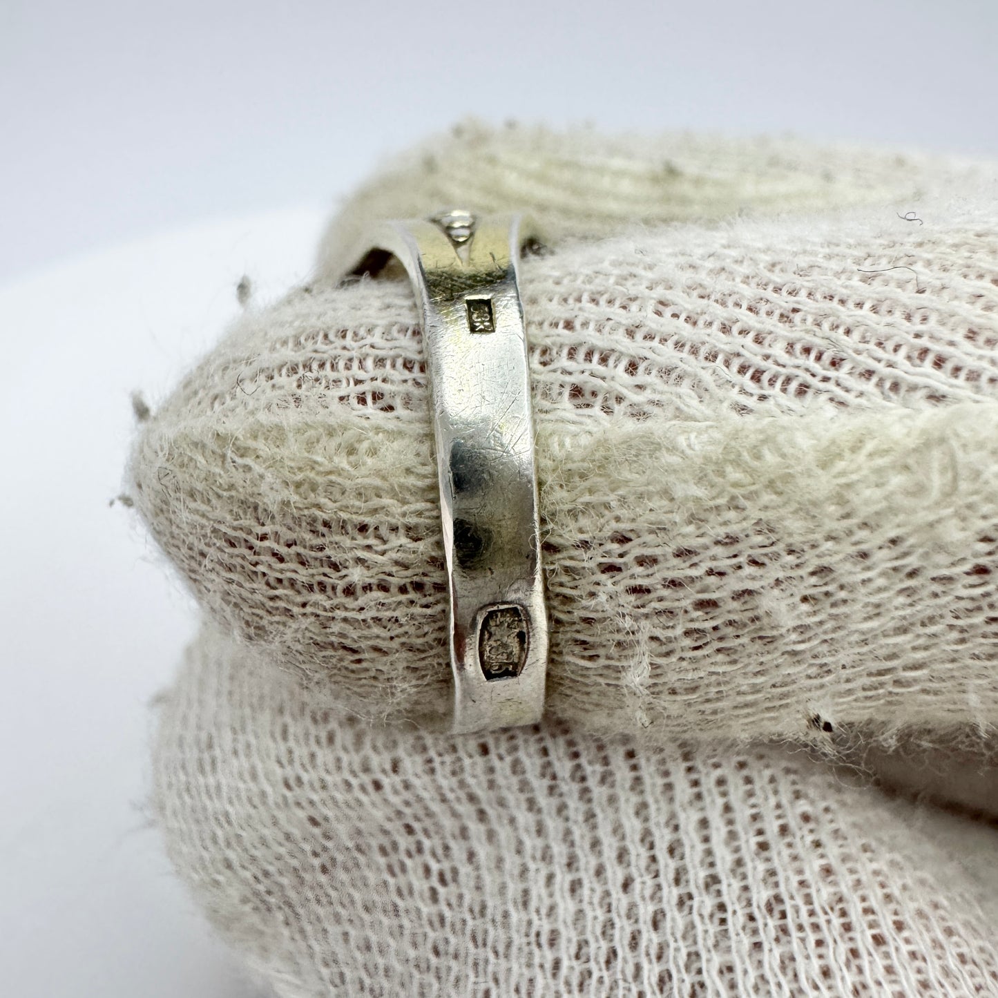 USSR. Vintage Solid Silver Synthetic Ruby Ring.