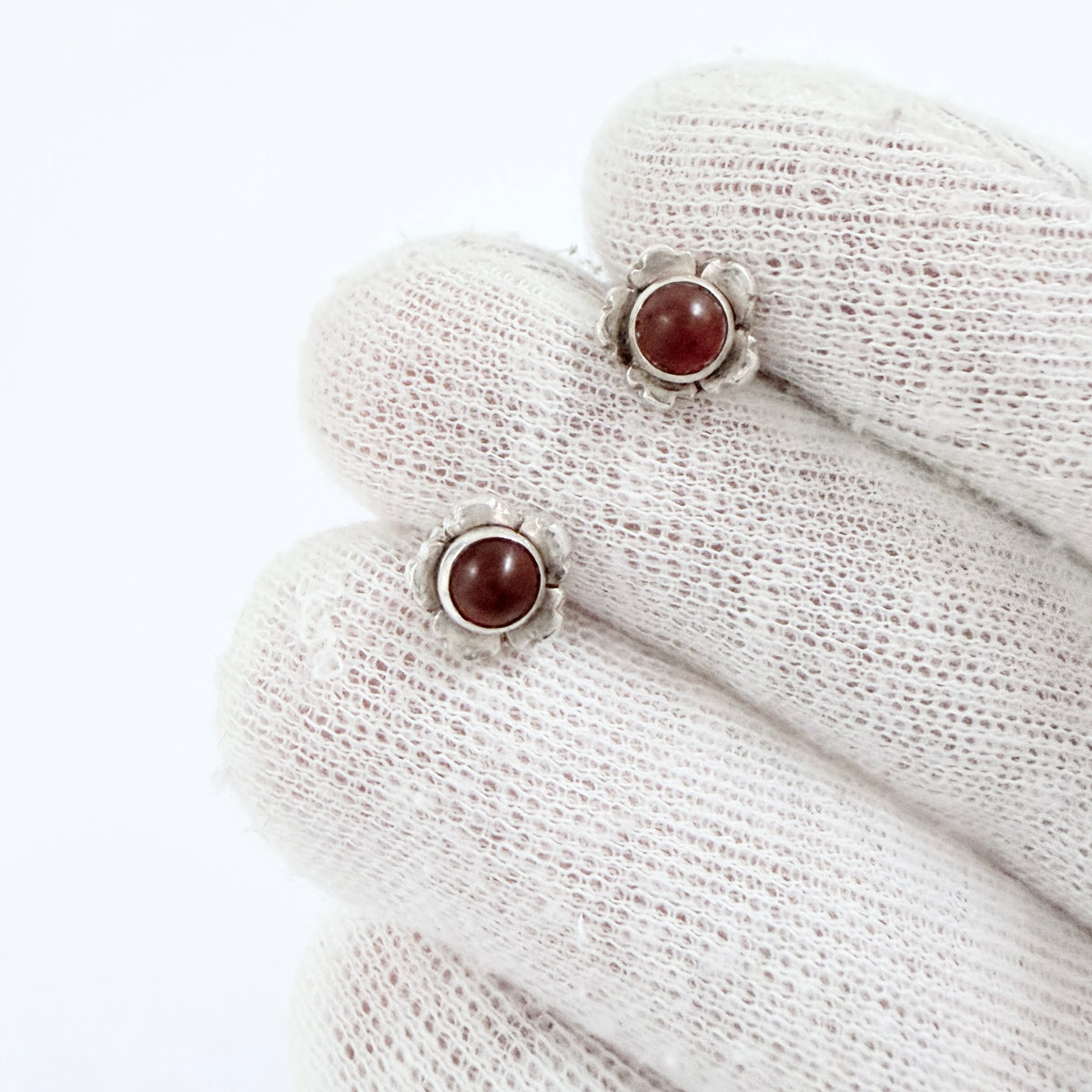 Niels Erik From, Denmark ca 1950s Sterling Silver Stud Earrings.