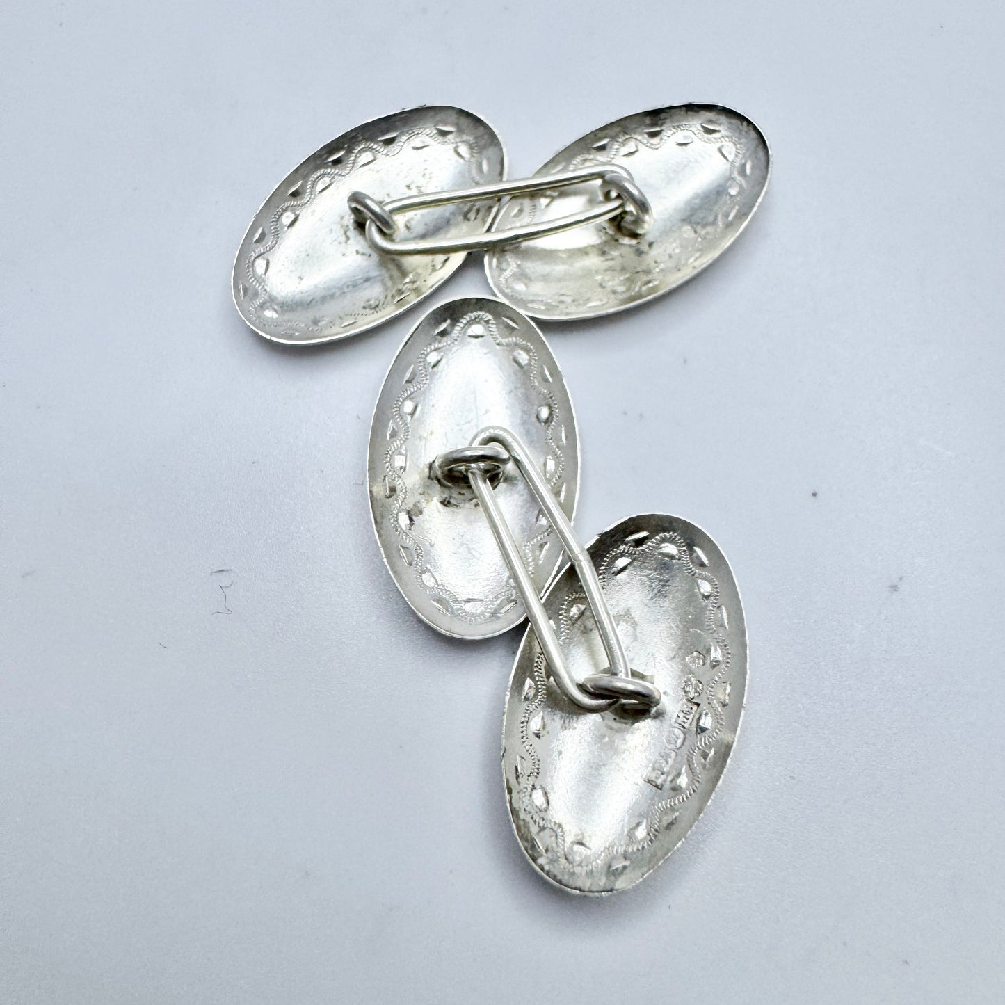 Lagerström, Sweden 1962. Vintage Sterling Silver Cufflinks.