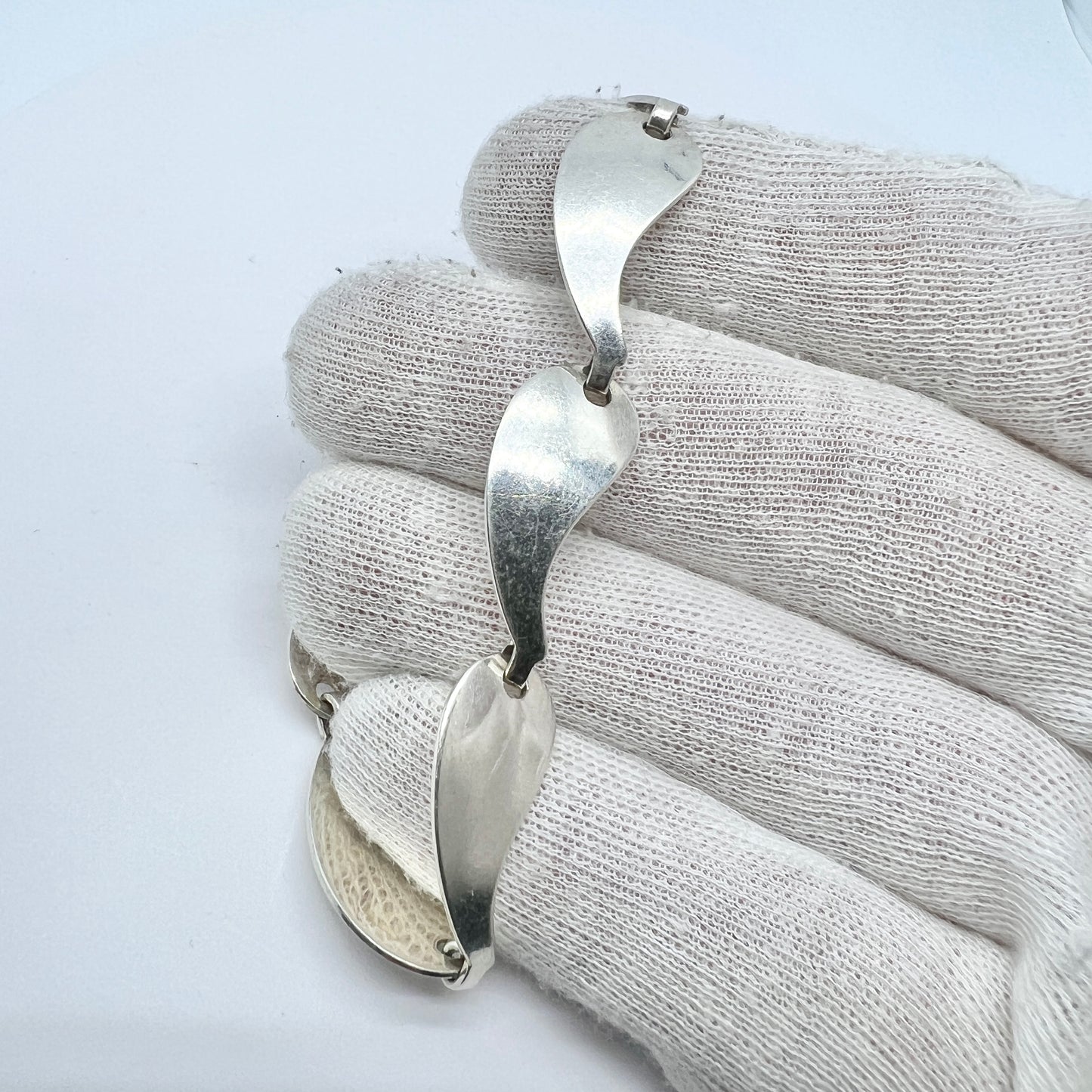 Herman Siersbøl、デンマーク、1960 年代のヴィンテージ スターリング シルバー ブレスレット。