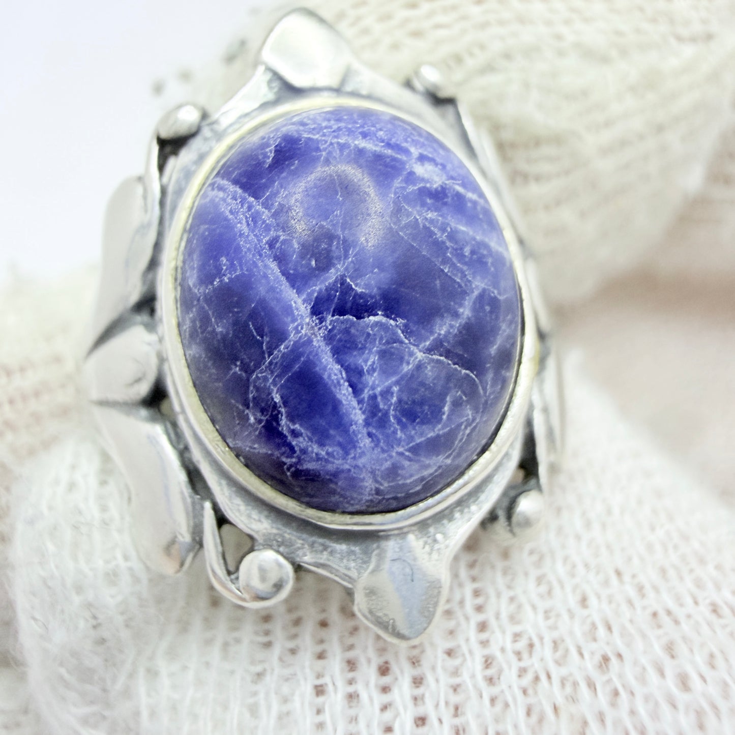Israel. Vintage Sterling Silver Sodalite Ring.