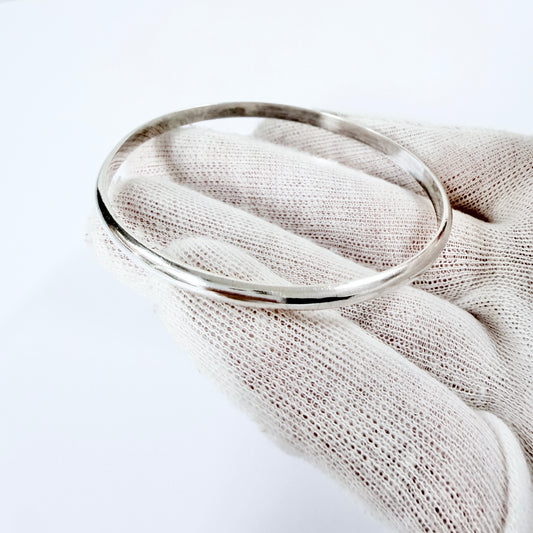Rusch, Germany ca 1960s. Vintage Solid Silver Bangle Bracelet.