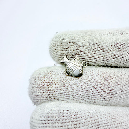 ABK, Sweden 1962. Vintage Solid Silver Fish Charm