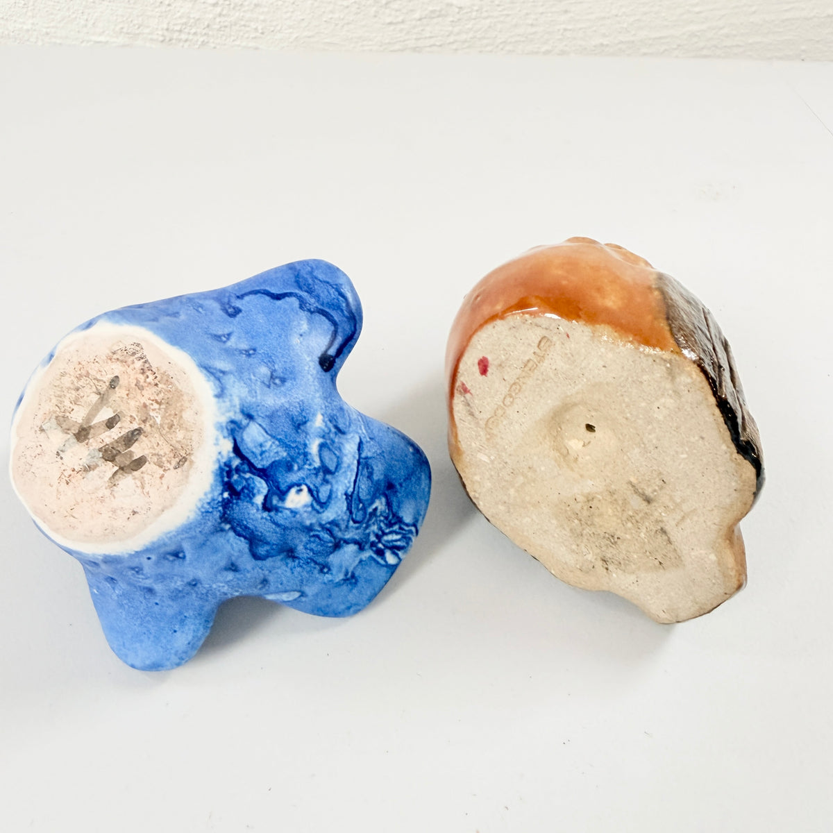 Norrmans and Will Fischer, Sweden ca 1960s Two Vintage Ceramic Bird Figurines.
