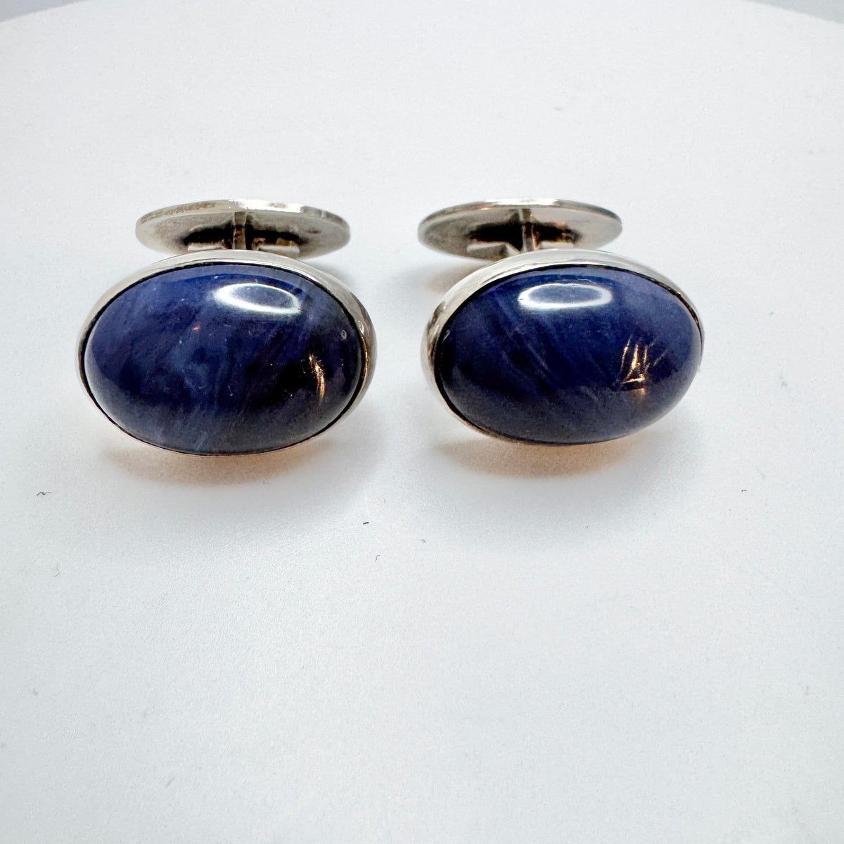 Svedlings, Sweden 1972. Vintage Solid Silver Bergslagen-stone Cufflinks